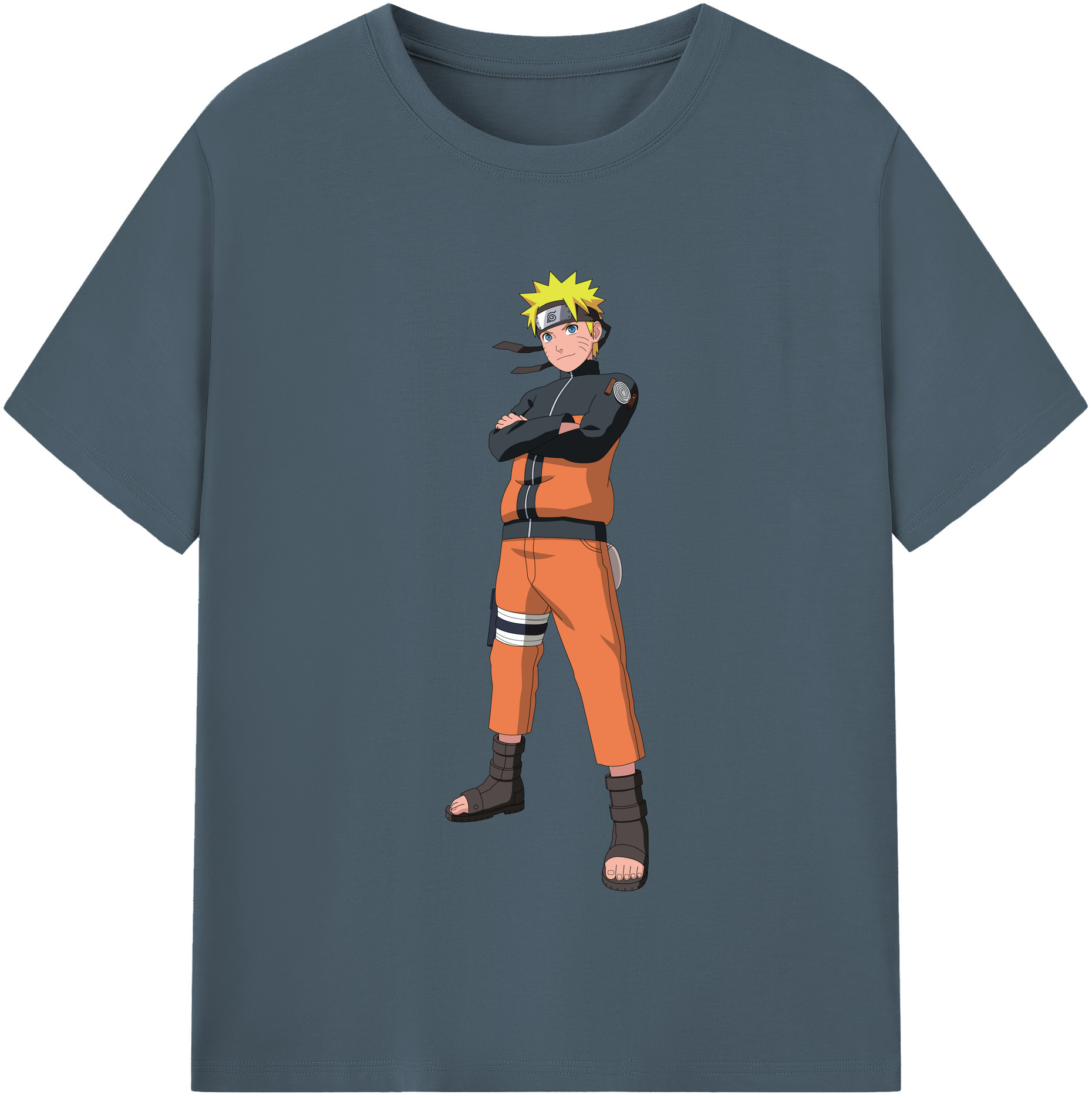 （画像用） NARUTO -ナルト- うずまき ナルト Uzumaki Naruto 綿100％半袖Tシャツ（フロントプリント）